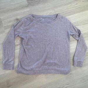 Zyia active pink black heathered long sleeve ribbed shirt size small